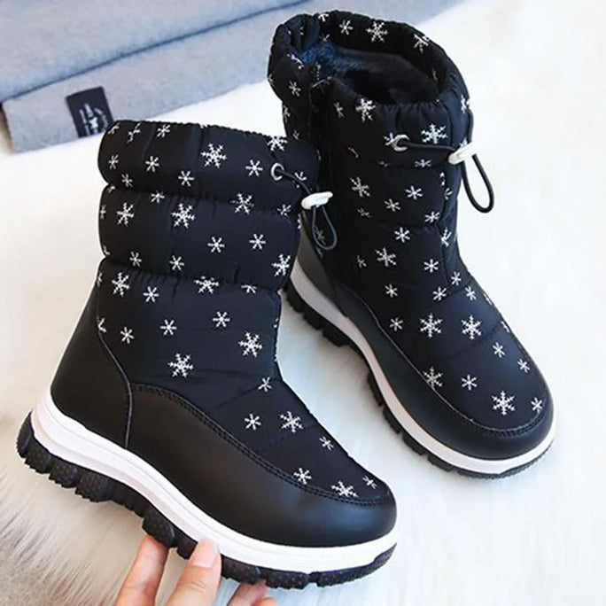 Kids Snow Boots, Plush Boots for Boys and Girls, Mid-calf