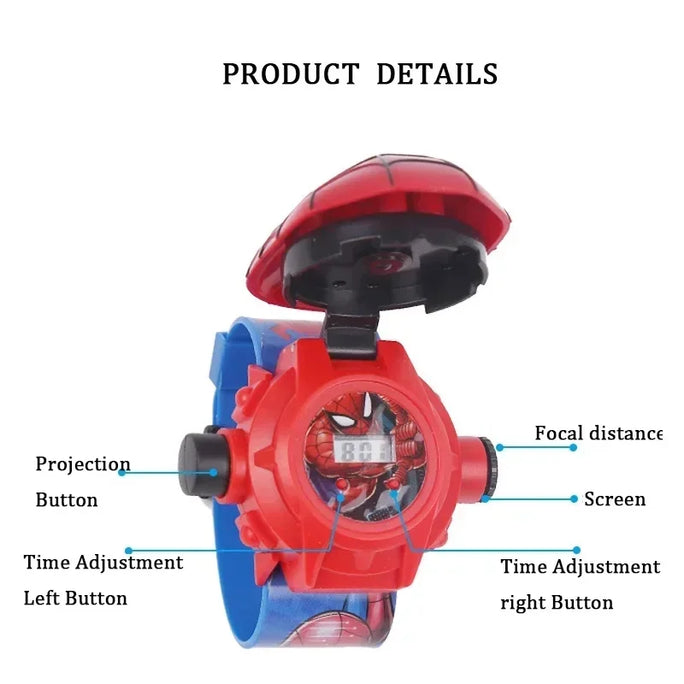 Paw Patrol Anime Toy Wrist Watch with 3D Projection, Digital Watch