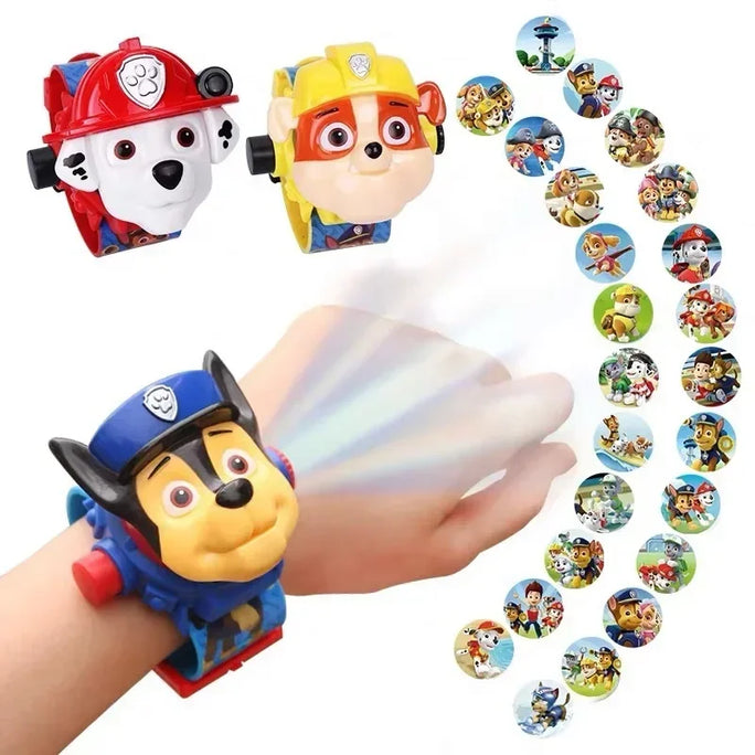 Paw Patrol Anime Toy Wrist Watch with 3D Projection, Digital Watch